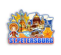 Quwsne - Imán para nevera de San Petersburgo, Rusia, imán para nevera, viajes, recuerdos turísticos, 3D, monumentos clásicos hechos a mano, manualidades, decoración del hogar, 2519