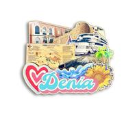 Quwsne Imán para nevera Denia España, imán para nevera, recuerdos de viaje de ciudad, regalos turísticos, monumentos clásicos 3D, hechos a mano, decoración del hogar, 1061