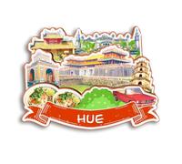 Quwsne Imán para nevera, diseño de Vietnam, recuerdo de viaje en la ciudad, regalos turísticos, monumentos clásicos 3D, hechos a mano, decoración del hogar, 1986
