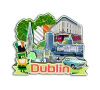 Quwsne Imán para nevera, Dublín, Irlanda, imán para nevera, recuerdos de viaje de ciudad, regalos turísticos, monumentos clásicos 3D, hechos a mano, decoración del hogar -3944