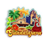 Quwsne Imán para nevera Guadalajara, España, imán para nevera, recuerdos de viaje de ciudad, regalos turísticos, monumentos clásicos 3D, hechos a mano, decoración del hogar, 1501, QS-WC-1501