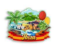 Quwsne Imán para nevera Ibiza, España, imán para nevera, recuerdos de viaje de ciudad, regalos turísticos, monumentos clásicos 3D, hechos a mano, decoración del hogar -1412