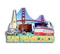 Quwsne Imán para Nevera Imanes Ciudades San Francisco, California, Estados Unidos, Recuerdos de Viaje, Regalos Turísticos, Monumentos Clásicos en 3D, Hechos a Mano, Manualidades, Decoración