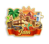Quwsne Imán para nevera Jaen España, imán para nevera, recuerdos de viaje de ciudad, regalos turísticos, monumentos clásicos 3D, hechos a mano, decoración del hogar, 1394