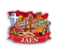 Quwsne Imán para nevera Jaen España, imán para nevera, recuerdos de viaje de ciudad, regalos turísticos, monumentos clásicos 3D, hechos a mano, decoración del hogar, 1393