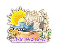 Quwsne Imán para nevera, Jerusalén, Israel, imán para nevera, recuerdos de viaje de ciudad, regalos turísticos, monumentos clásicos 3D, hechos a mano, decoración del hogar, 2008