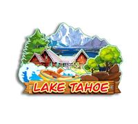 Quwsne Imán para nevera Lake Tahoe California, Estados Unidos, imán para nevera, recuerdos de viaje, regalos turísticos, monumentos clásicos en 3D, hechos a mano, manualidades, decoración del hogar