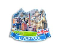 Quwsne Imán para nevera Liverpool Reino Unido, imán para nevera, recuerdos de viaje de ciudad, regalos turísticos, monumentos clásicos 3D, hechos a mano, decoración del hogar, 1301