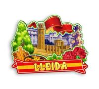 Quwsne Imán para nevera Lleida España, imán para nevera, recuerdos de viaje de ciudad, regalos turísticos, monumentos clásicos 3D, hechos a mano, decoración del hogar -1532, QS-WC-1532