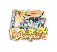 Quwsne Imán para nevera, Pompeya, Italia, imán para nevera, recuerdos de viaje de ciudad, regalos turísticos, monumentos clásicos 3D, hechos a mano, decoración del hogar - 1123, QS-CYT-1123