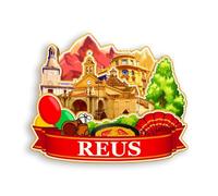 Quwsne Imán para nevera Reus España, imán para nevera, recuerdos de viaje de ciudad, regalos turísticos, monumentos clásicos 3D, hechos a mano, decoración del hogar -1536