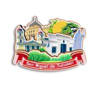 Quwsne Imán para nevera San Miguel de Tucuman Argentina, imán para nevera, recuerdos de viaje de ciudad, regalos turísticos, monumentos clásicos 3D, hechos a mano, decoración del hogar, 2050