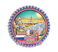 Quwsne Imán para nevera San Petersburgo, Rusia, imán para nevera, recuerdos de viaje de ciudad, regalos turísticos, monumentos clásicos 3D, hechos a mano, decoración del hogar -3850