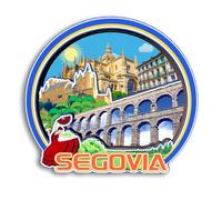 Quwsne Imán para nevera Segovia, España, imán para nevera, recuerdos de viaje de ciudad, regalos turísticos, monumentos clásicos 3D, hechos a mano, decoración del hogar -3572