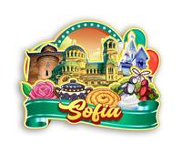 Quwsne - Imán para nevera Sofia Bulgaria - Imán para nevera, recuerdos de viaje en la ciudad, regalos turísticos, 3D, monumentos clásicos hechos a mano, manualidades, decoración del hogar, 2439