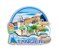 Quwsne Imán para nevera, Tánger, Marruecos, imán para nevera, recuerdos de viaje de ciudad, regalos turísticos, monumentos clásicos 3D, hechos a mano, decoración del hogar, 2980