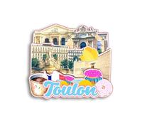 Quwsne Imán para nevera, Toulon, Francia, imán para nevera, recuerdos de viaje de ciudad, regalos turísticos, monumentos clásicos 3D, hechos a mano, decoración del hogar - 1234