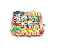 Quwsne Imán para nevera Zaragoza España, imán para nevera, recuerdos de viaje de ciudad, regalos turísticos, monumentos clásicos 3D, hechos a mano, decoración del hogar, 978