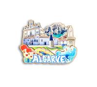 Quwsne Imanes Imán para Nevera Ciudades Algarve, Portugal, Recuerdos de Viaje, Regalos Turísticos, Monumentos Clásicos 3D, Hechos a Mano, Decoración del Hogar, 1583