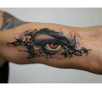 Quxaoqiao Adultos y Principiantes Diamond Painting Taladro Completo 5D DIY Arts Kits Genial Tatuado Imagen Bordado Diamante Pintura Pintura Para Decoración Pared Hogar Taladro Cuadrado 25x35cm AE2594