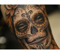 Quxaoqiao Adultos y Principiantes Diamond Painting Taladro Completo 5D DIY Arts Kits Genial Tatuado Imagen Bordado Diamante Pintura Pintura Para Decoración Pared Hogar Taladro Cuadrado 55x75cm AE2605