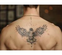 Quxaoqiao Adultos y Principiantes Diamond Painting Taladro Completo 5D DIY Arts Kits Genial Tatuado Imagen Bordado Diamante Pintura Pintura Para Decoración Pared Hogar Taladro Cuadrado 25x35cm AE2607