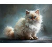 Quxaoqiao Adultos y Principiantes Diamond Painting Taladro Completo 5D DIY Arts Kits Lindo Gatito Imagen Bordado Diamante Pintura Pintura Para Decoración Pared Hogar Taladro Cuadrado 100x130cm AE2686