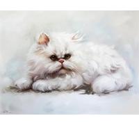 Quxaoqiao Adultos y Principiantes Diamond Painting Taladro Completo 5D DIY Arts Kits Lindo Gatito Imagen Bordado Diamante Pintura Pintura Para Decoración Pared Hogar Taladro Cuadrado 100x130cm AE2690