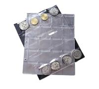 QuxetlRyz Album Monedas 10/20 PCS 20/30/42 Hole Coin Pocket Pages Collection Binder Inserts Sleeves Stamp Holders Collecting Album Book(20 Grids 20pcs)