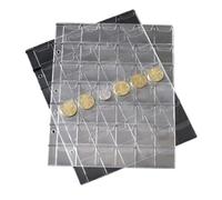 QuxetlRyz Album Monedas 10/20 PCS 20/30/42 Hole Coin Pocket Pages Collection Binder Inserts Sleeves Stamp Holders Collecting Album Book(42 Grids 10pcs)