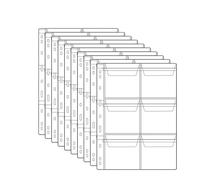 QuxetlRyz Album Monedas 10PCS Album for Coins Albums 12/20/30/42 Pocket Collection PVC Transparent Inside Pages Loose Leaf Organizer Bag(6 Grids10pcs)