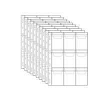 QuxetlRyz Album Monedas 10PCS Album for Coins Albums 12/20/30/42 Pocket Collection PVC Transparent Inside Pages Loose Leaf Organizer Bag(9 Grids10pcs)