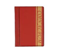 QuxetlRyz Album Monedas 120 Pockets Coins Album Collection Book Commemorative Penny Coin Storage Collecting Holders(Red)