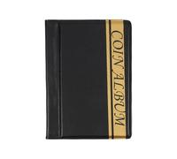 QuxetlRyz Album Monedas 120 Pockets Coins Album Collection Book Commemorative Penny Coin Storage Collecting Holders(Black)