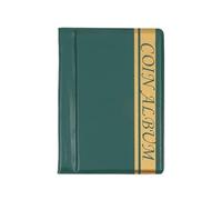 QuxetlRyz Album Monedas 120 Pockets Coins Album Collection Book Commemorative Penny Coin Storage Collecting Holders(Green)