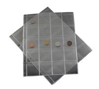 QuxetlRyz Album Monedas 2Pc/3Pc Coin Pocket Pages 9 Holes/3 Holes Coins Collecting Inserts Sleeves Binder Protector For Silver Bill Penny Stamp Currency(2Pcs 3 Holes-20Grids)