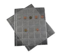 QuxetlRyz Album Monedas 2Pc/3Pc Coin Pocket Pages 9 Holes/3 Holes Coins Collecting Inserts Sleeves Binder Protector For Silver Bill Penny Stamp Currency(2Pcs 3 Holes-30Grids)
