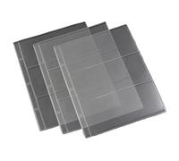 QuxetlRyz Album Monedas 2Pc/3Pc Coin Pocket Pages 9 Holes/3 Holes Coins Collecting Inserts Sleeves Binder Protector For Silver Bill Penny Stamp Currency(3pcs 3 Holes-3Grids)