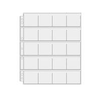 QuxetlRyz Album Monedas 2x2 Coin Album Collection Sleeves PVC Free A4 Binder Sheets 20 Pockets 5x5 cm Cardboard Flip Pages Film Slide Holder