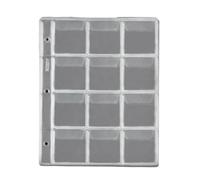 QuxetlRyz Album Monedas 5/10PCS 195 * 160mm Miniature 12/20 Compartment for Coin Collecting Supplies Display Organiser Collection Album Storage(5pcs-12 grids)