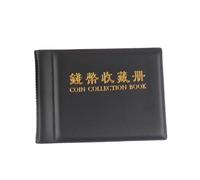 QuxetlRyz Album Monedas 60 Pockets Coinnings Collection Album Book Mini Penny Storage Bag Collecting Money Organizer Coinning Holder Albums(Black)