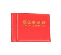QuxetlRyz Album Monedas 60 Pockets Coinnings Collection Album Book Mini Penny Storage Bag Collecting Money Organizer Coinning Holder Albums(Red)