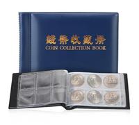 QuxetlRyz Album Monedas Coin Collection Book Stamp Album 60 Pockets Storage Bag