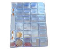 QuxetlRyz Album Monedas Coin Collection Ring Book Holder with Flip Cover Protection PVC Storage Books Waterproof Dustproof for Collectors(10pcs 3cm 24pocekts)