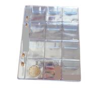QuxetlRyz Album Monedas Coin Collection Ring Book Holder with Flip Cover Protection PVC Storage Books Waterproof Dustproof for Collectors(10pcs 4cm 12pocekts)