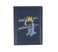 QuxetlRyz Album Monedas Mini Penny Coin Storage Bag Album Book 120 Pockets Coins Collector Collecting Money Organizer Holder Albums(Blue B)