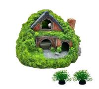 QuxetlRyz Decoración Acuario Túnel Decoración for pecera de casa, Accesorios for Tanque Peces en Miniatura, escondida for, cabaña, Adornos Castillo simulación(Size A)