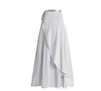 QuxetlRyz Falda Ballet Mujer Falda de Ballet Larga Cruzada for Mujer, Vestido de Ballet de Gasa de 2 Capas, Faldas for niñas, Dos Capas, Doble Color, for Bailar(Gray)