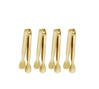 QuxetlRyz Pinzas para Hielo 4 Pinzas de Acero Inoxidable for Cubitos de Hielo, azúcar, Pan, Comida, Barbacoa(Color 6)