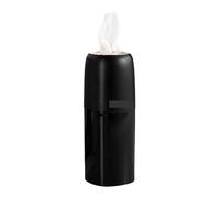 QuxetlRyz Soportes para PañUelos De Coche Dispensador de pañuelos Coche Recargable, Cilindro, Ahorro Espacio, contenedor Tubo Redondo, portavasos, Caja compacta Lujo(Black)